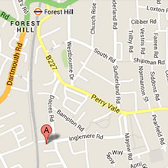 Map to Dietrich Bonhoeffer Church